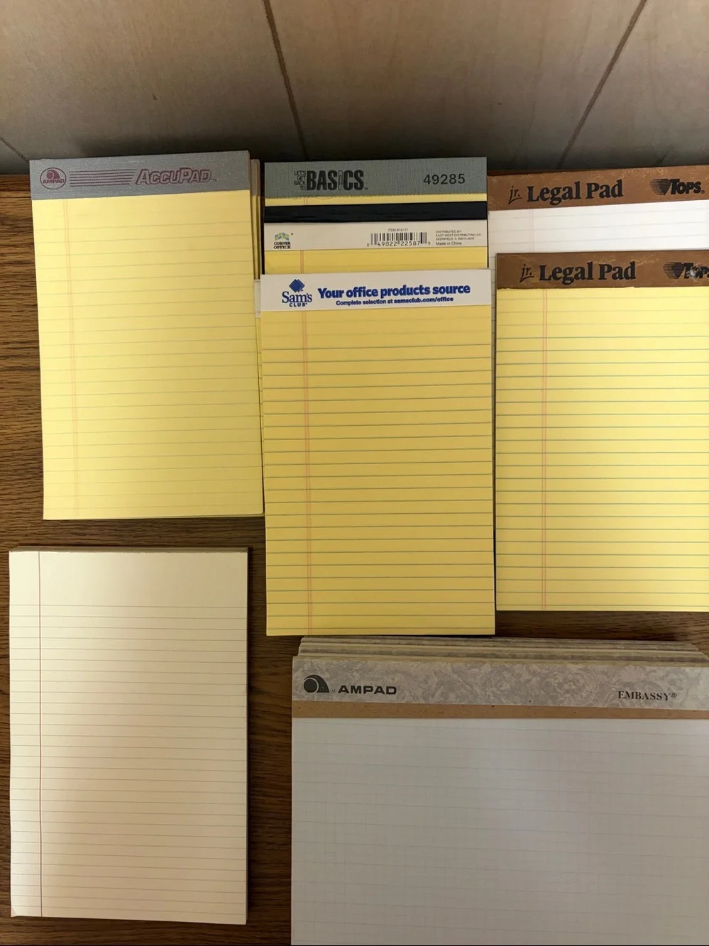 20-Piece Writing Pad Set – 10 Large + 10 Small – Mixed Colors